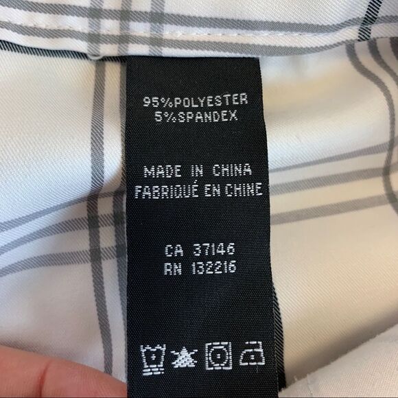 QUAGMIRE Golf White gray black striped plaid check shorts Sz 8 NWOT - Picture 6 of 11